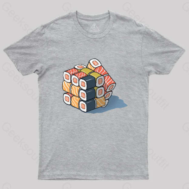 Sushi Cube Puzzle T-Shirt Grey / S