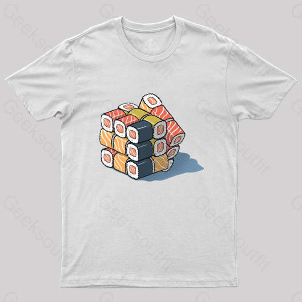 Sushi Cube Puzzle T-Shirt White / S