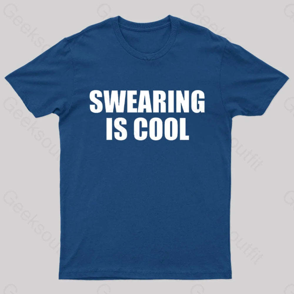 Swearing Is Cool Nerd T-Shirt Navy / S