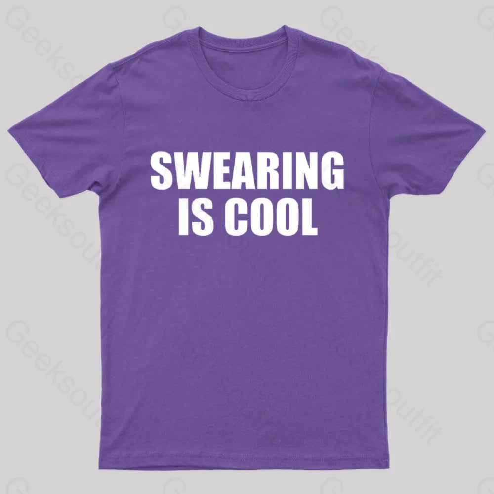 Swearing Is Cool Nerd T-Shirt Purple / S