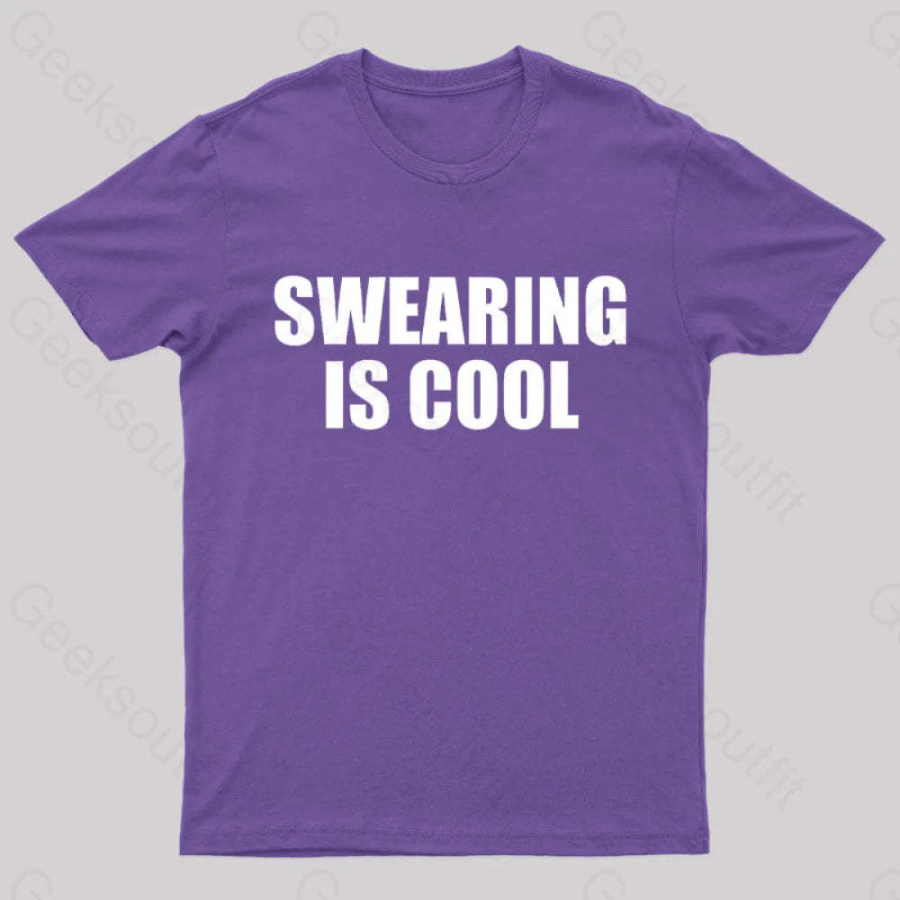 Swearing Is Cool Nerd T-Shirt Purple / S