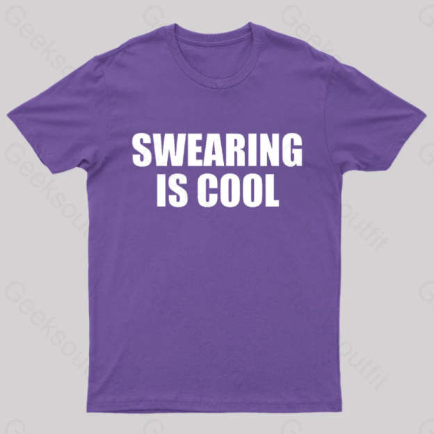 Swearing Is Cool Nerd T-Shirt Purple / S