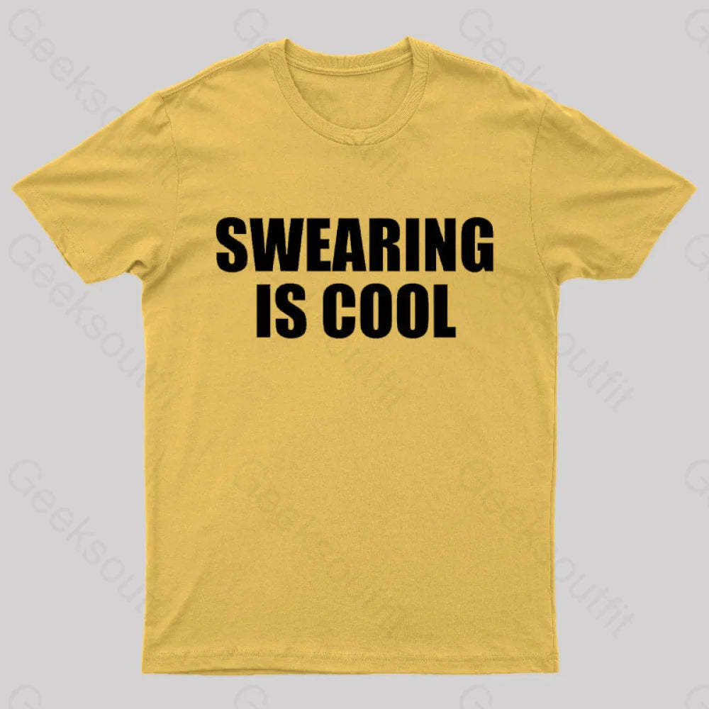 Swearing Is Cool Nerd T-Shirt Yellow / S