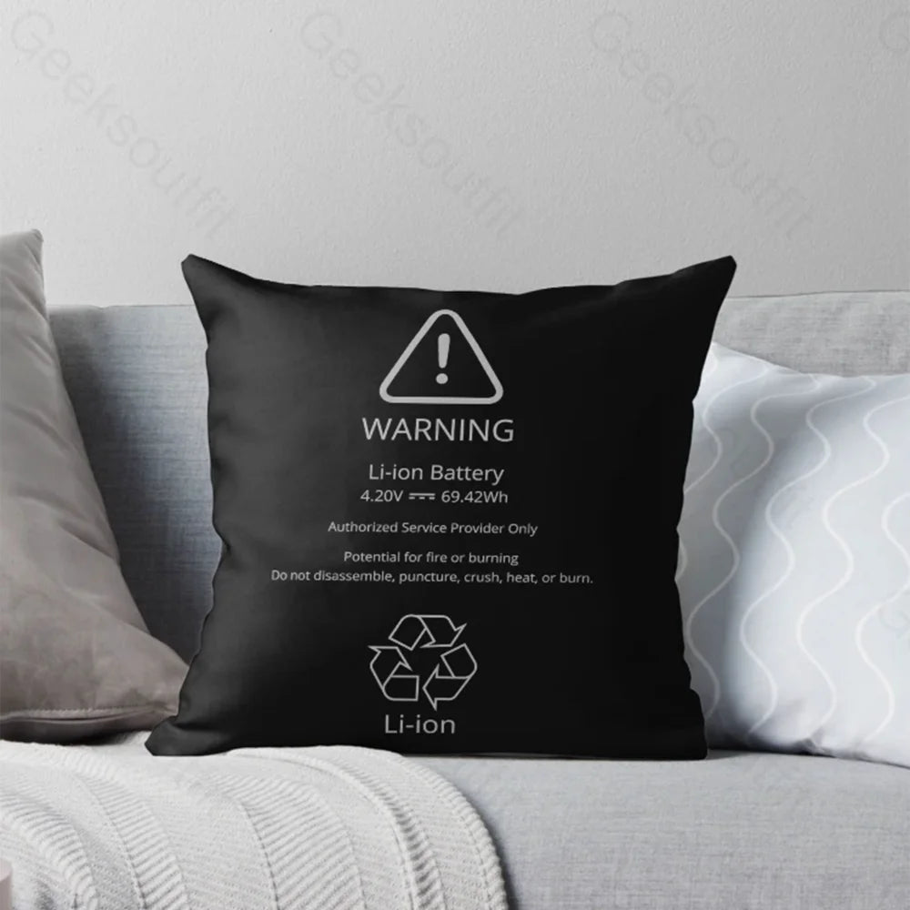 Swollen Battery Lithium-Ion Pillowcase 40*40Cm / Geekpc035