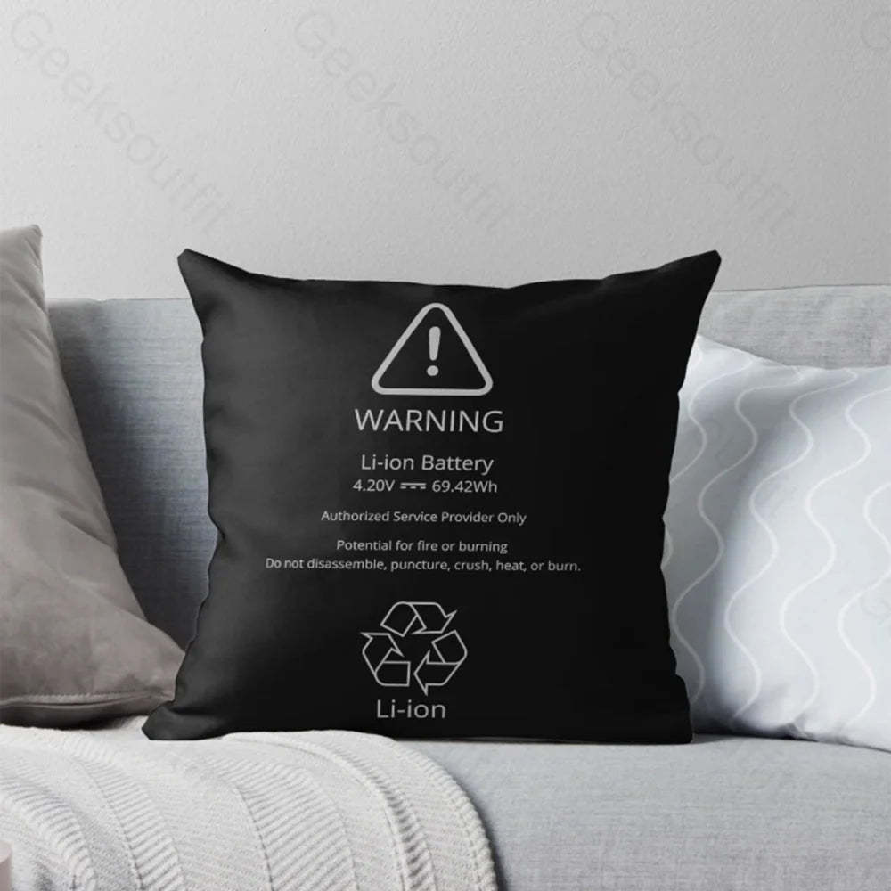 Swollen Battery Lithium-Ion Pillowcase 40*40Cm / Geekpc035