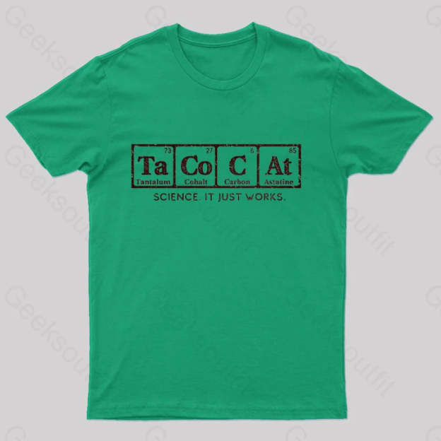 Tacocat Science It Just Works T-Shirt Green / S
