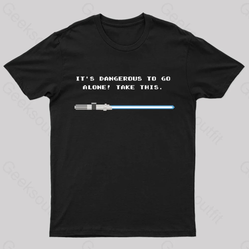 Take This Lightsaber Nerd T-Shirt Black / S