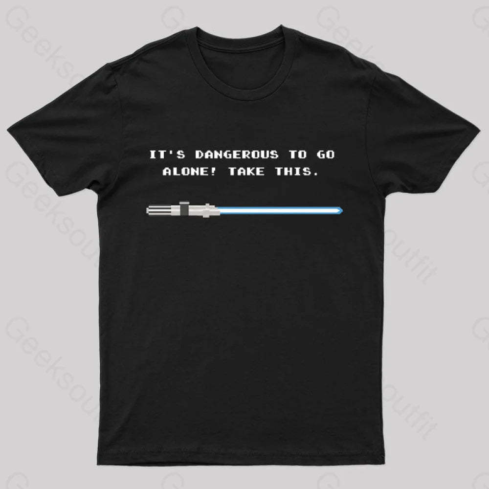 Take This Lightsaber Nerd T-Shirt Black / S