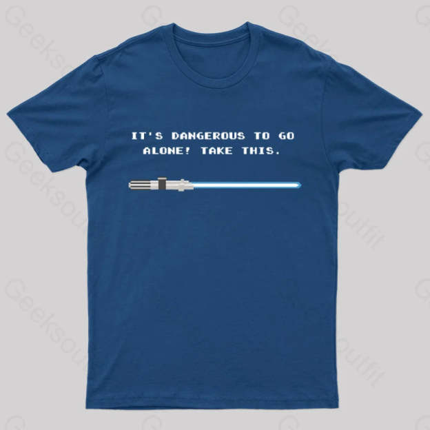 Take This Lightsaber Nerd T-Shirt Navy / S