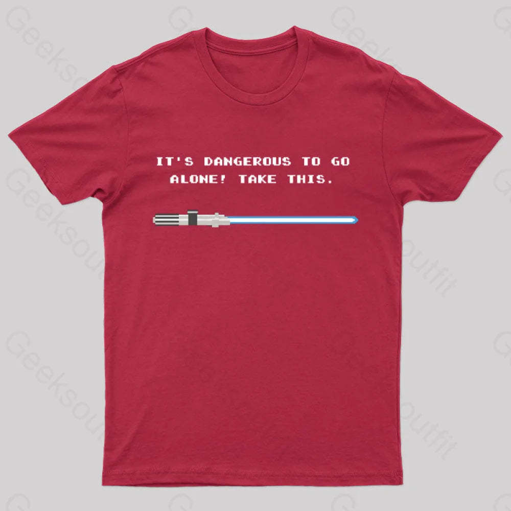 Take This Lightsaber Nerd T-Shirt Red / S