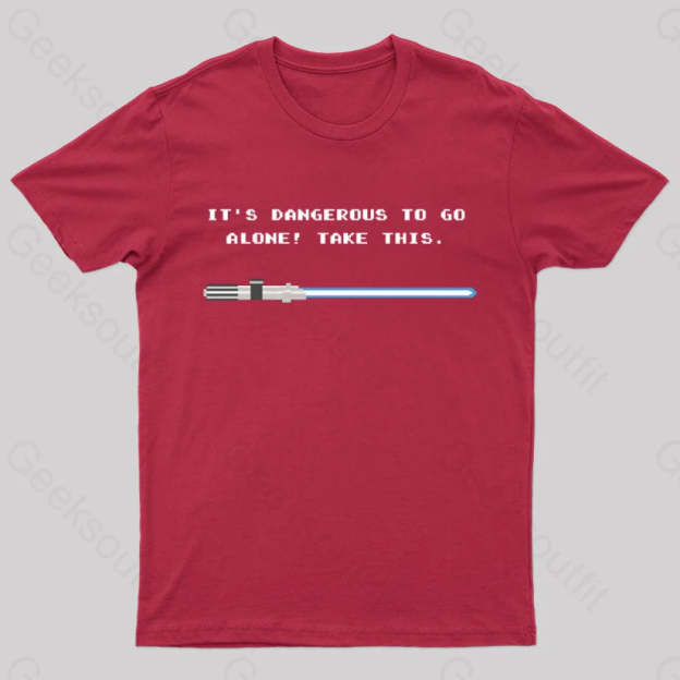Take This Lightsaber Nerd T-Shirt Red / S