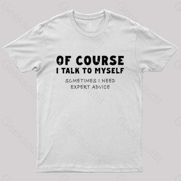 Talk To Myself T-Shirt White / S