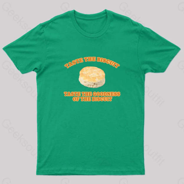 Taste The Goodness Of The Biscuit Nerd T-Shirt Green / S