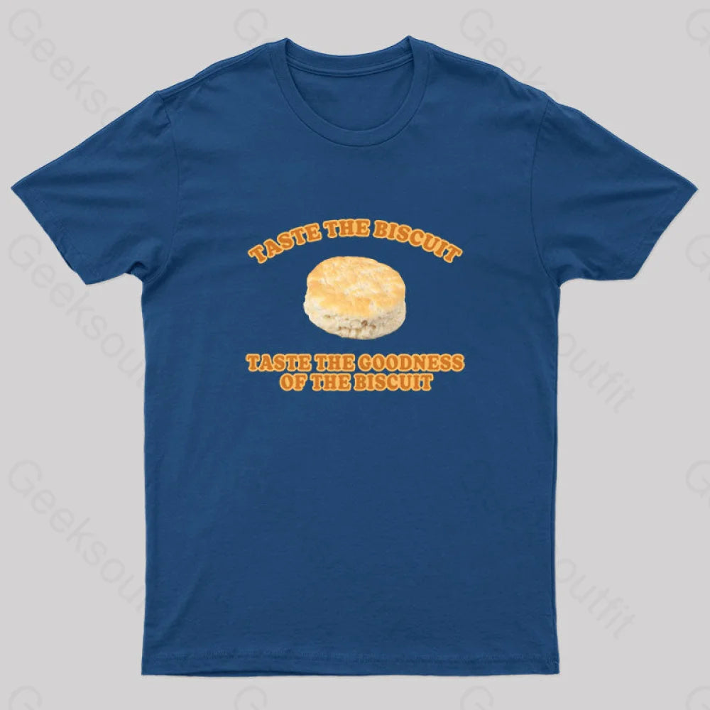 Taste The Goodness Of The Biscuit Nerd T-Shirt Navy / S