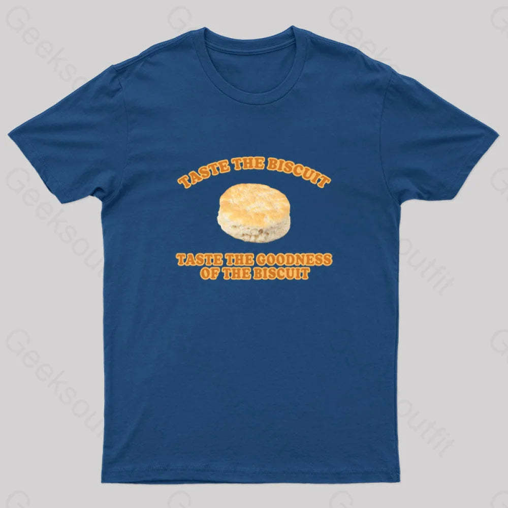 Taste The Goodness Of The Biscuit Nerd T-Shirt Navy / S