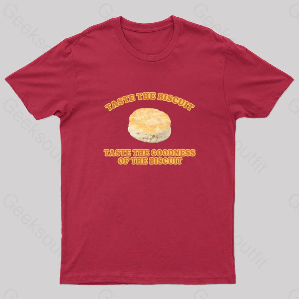 Taste The Goodness Of The Biscuit Nerd T-Shirt Red / S