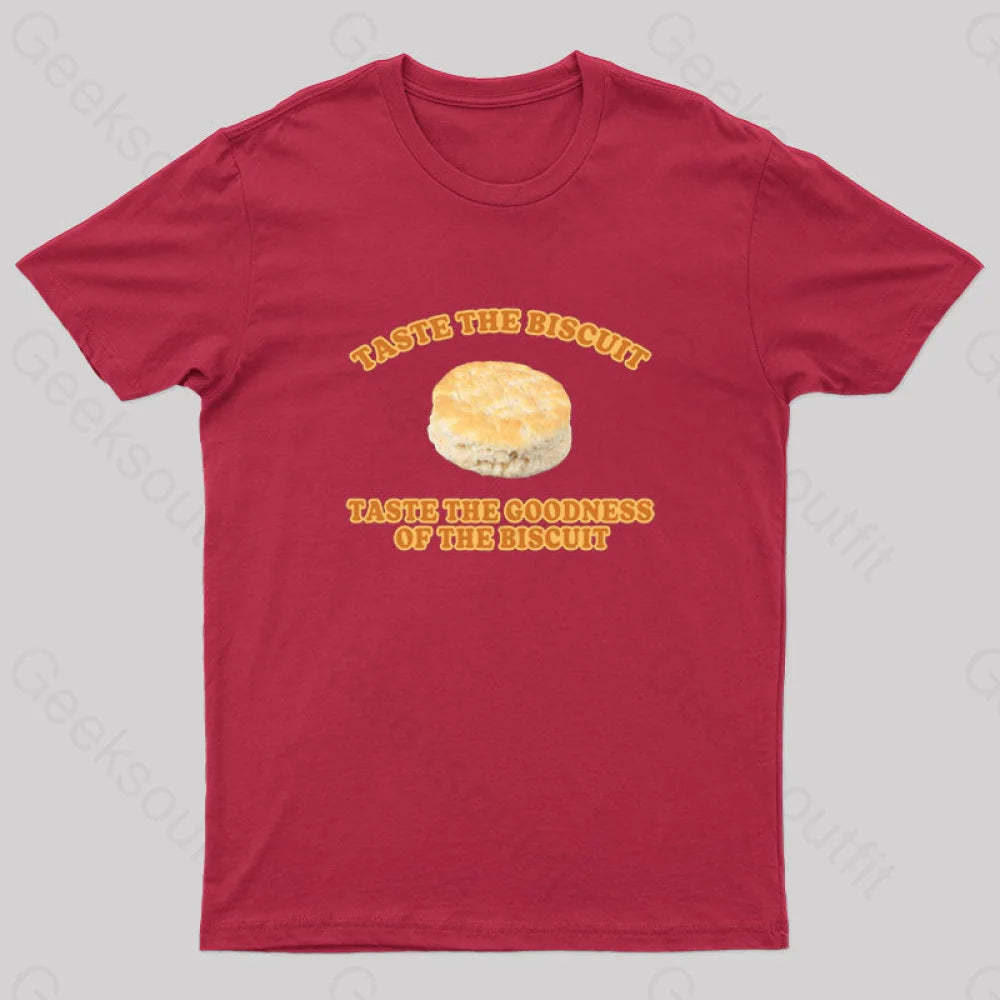 Taste The Goodness Of The Biscuit Nerd T-Shirt Red / S