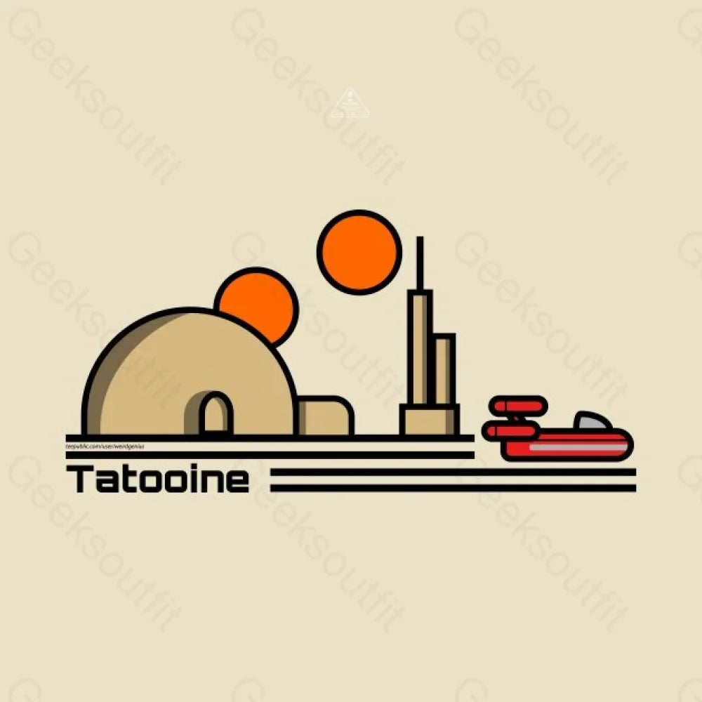 Tatooine Travel Poster T-Shirt - Geeksoutfit