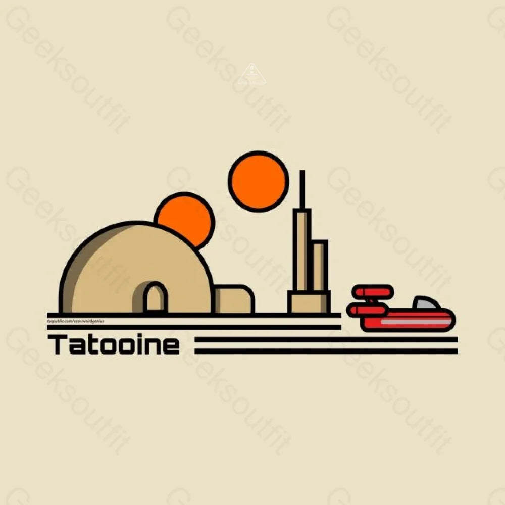 Tatooine Travel Poster T-Shirt - Geeksoutfit