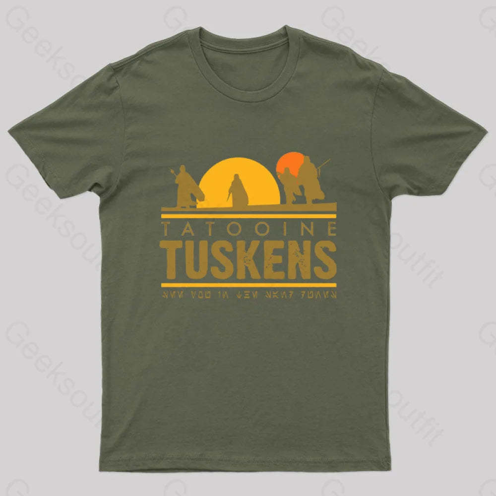 Tatooine Tuskens Geek T-Shirt Army Green / S
