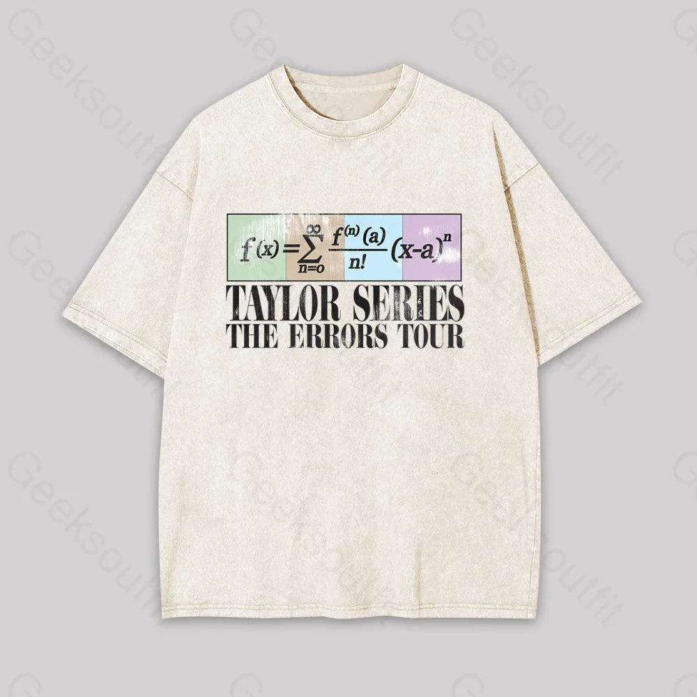 Taylor Series The Errors Tour Geek Washed T-Shirt Apricot / S