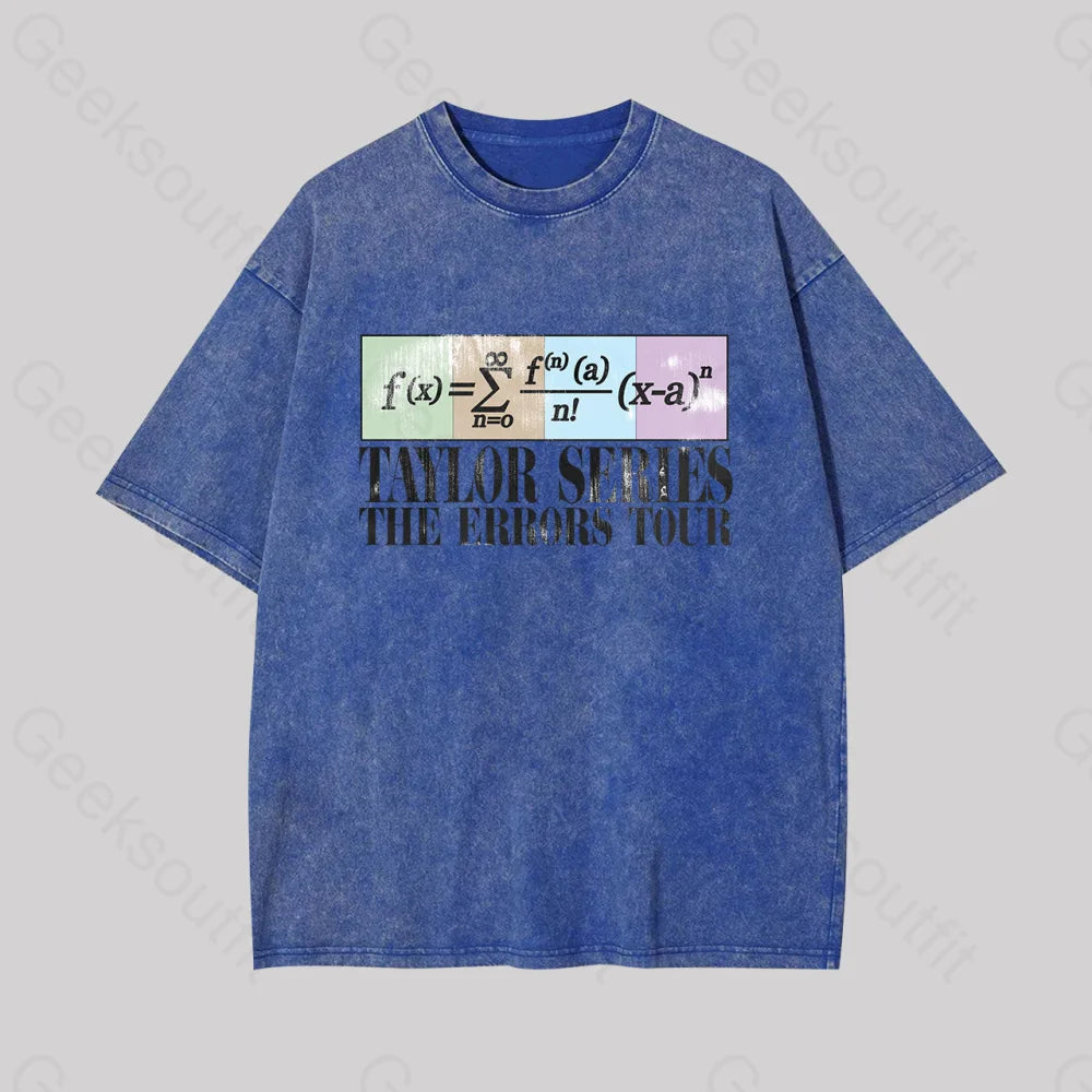 Taylor Series The Errors Tour Geek Washed T-Shirt Blue / S