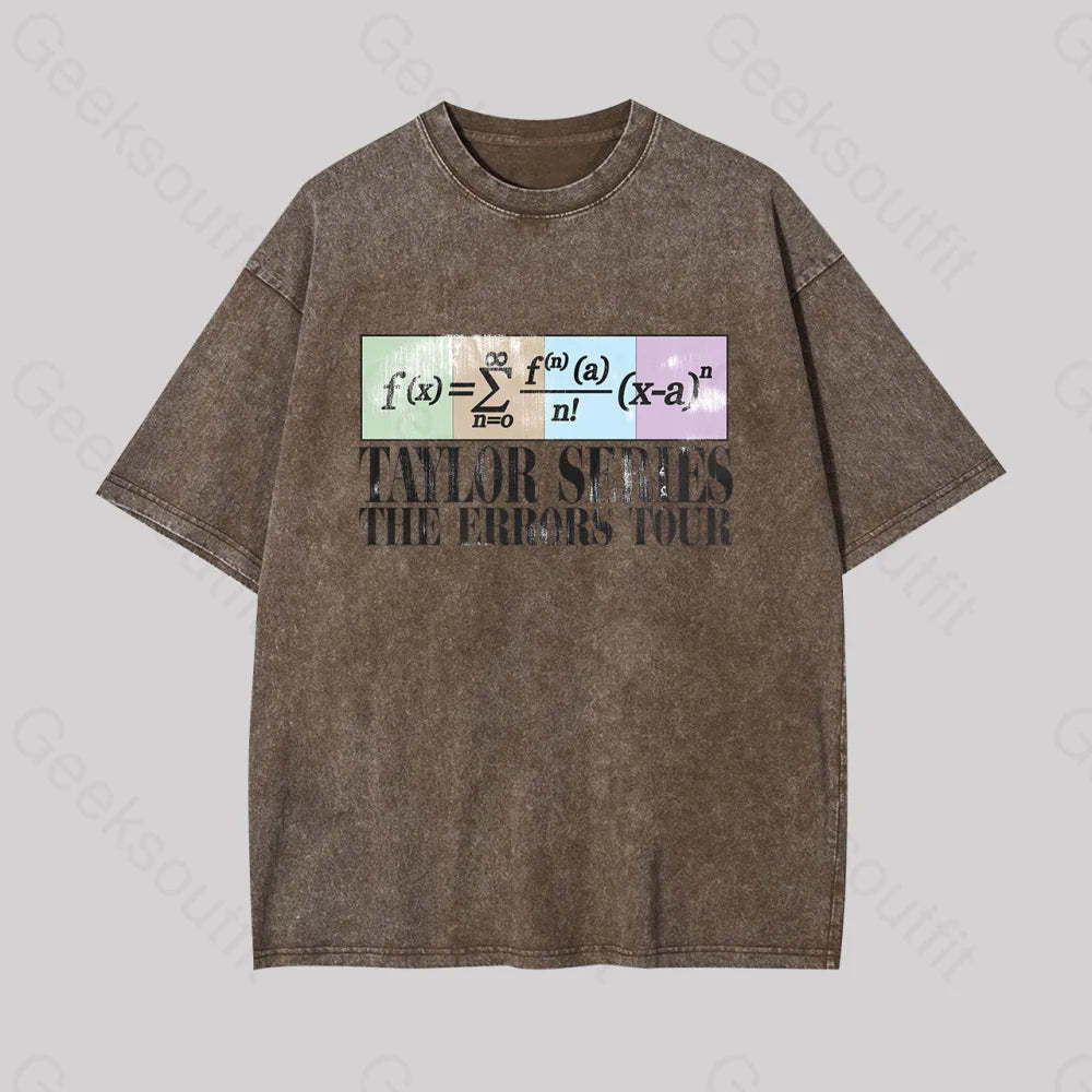 Taylor Series The Errors Tour Geek Washed T-Shirt Coffee / S