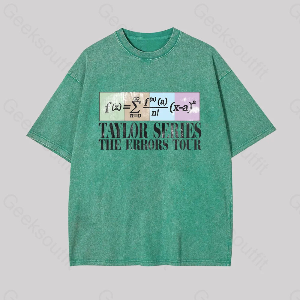 Taylor Series The Errors Tour Geek Washed T-Shirt Grass Green / S