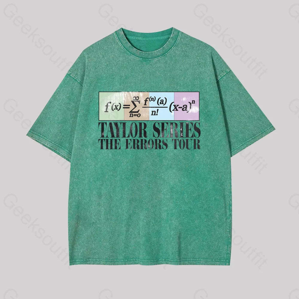 Taylor Series The Errors Tour Geek Washed T-Shirt Grass Green / S