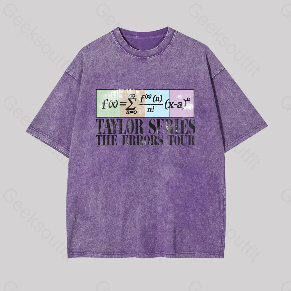 Taylor Series The Errors Tour Geek Washed T-Shirt Purple / S