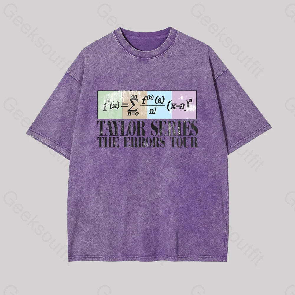 Taylor Series The Errors Tour Geek Washed T-Shirt Purple / S
