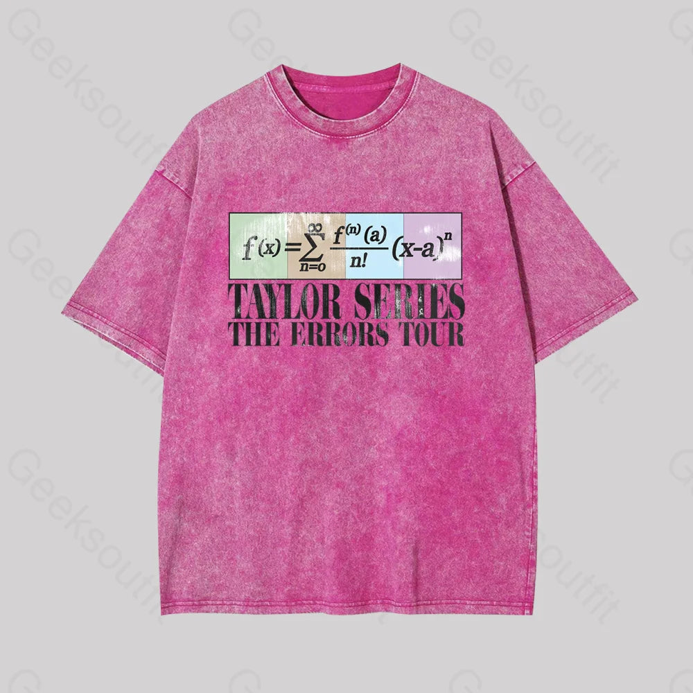 Taylor Series The Errors Tour Geek Washed T-Shirt Rose Red / S
