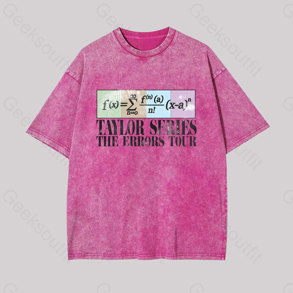 Taylor Series The Errors Tour Geek Washed T-Shirt Rose Red / S