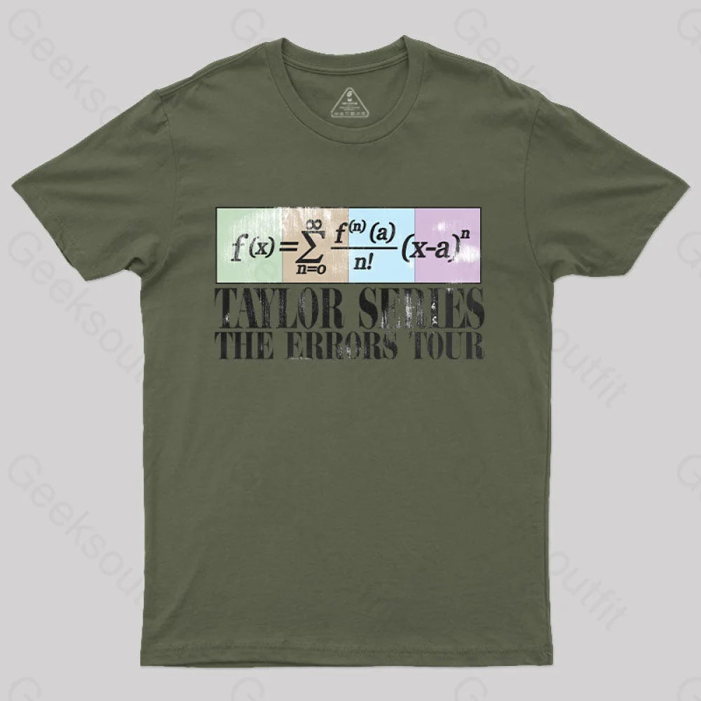 Taylor Series The Errors Tour T-Shirt Army Green / S