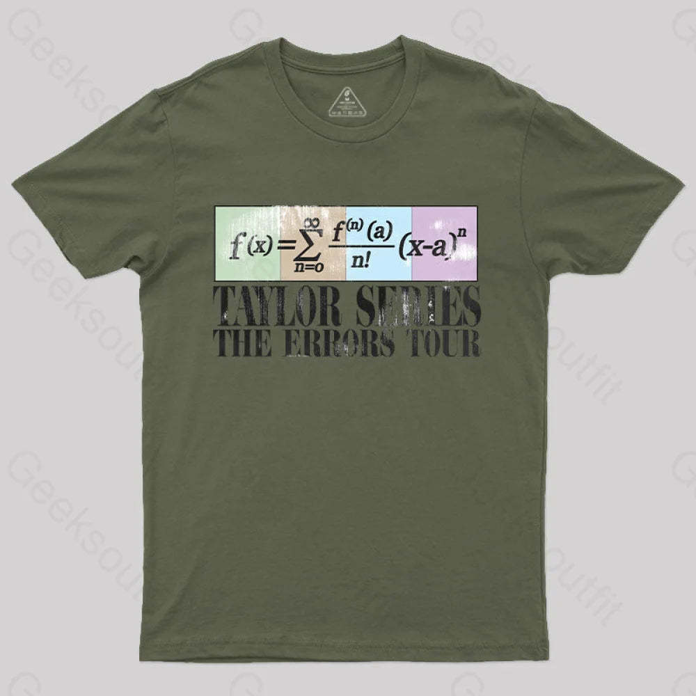 Taylor Series The Errors Tour T-Shirt Army Green / S