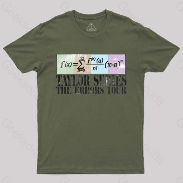 Taylor Series The Errors Tour T-Shirt Army Green / S