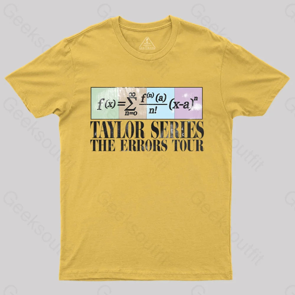 Taylor Series The Errors Tour T-Shirt Yellow / S