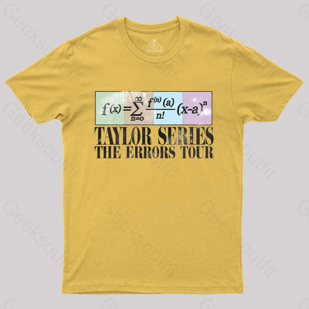 Taylor Series The Errors Tour T-Shirt Yellow / S