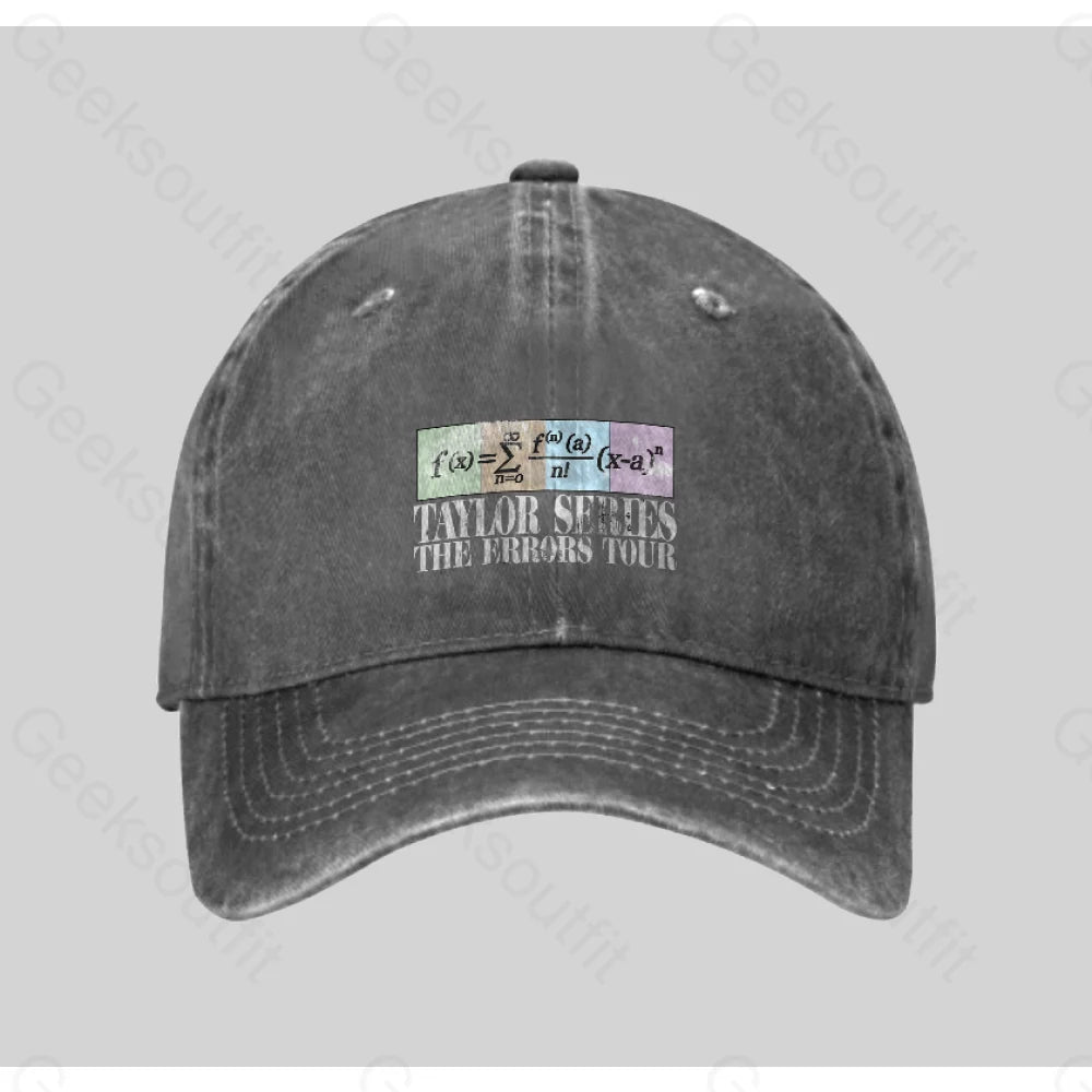 Taylor Series The Errors Tour Washed Vintage Baseball Cap Grey