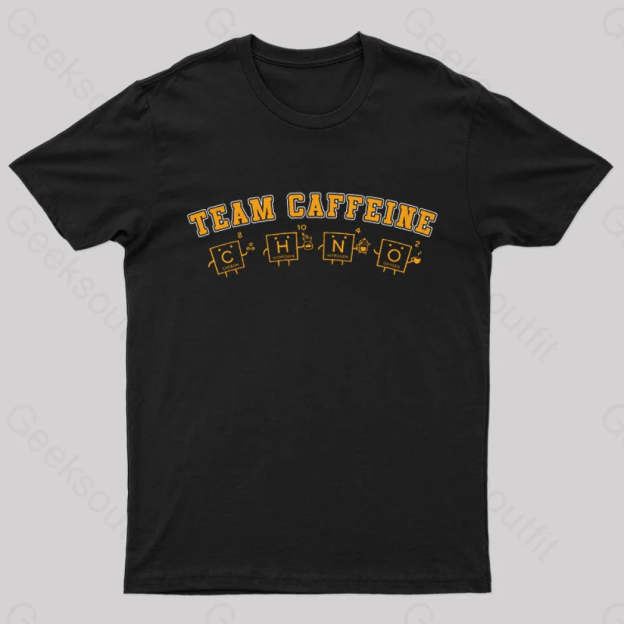 Team Caffeine Geek T-Shirt Black / S