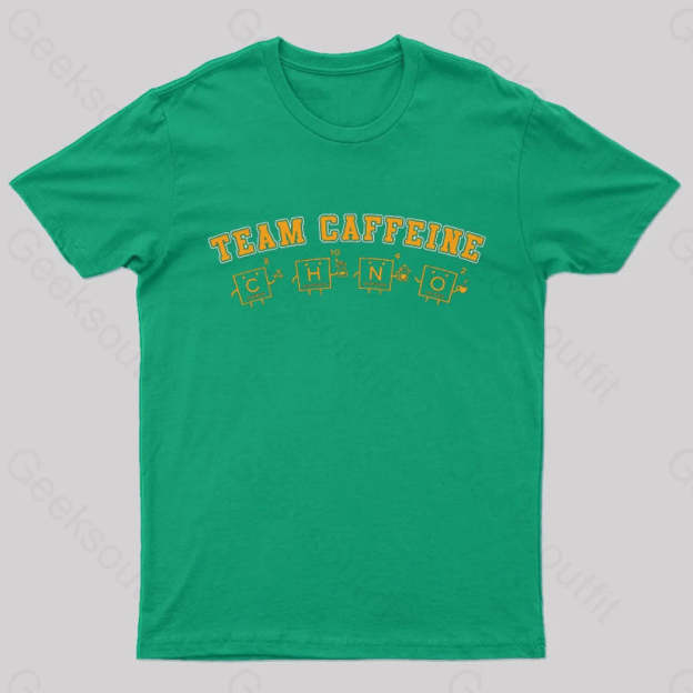 Team Caffeine Geek T-Shirt Green / S