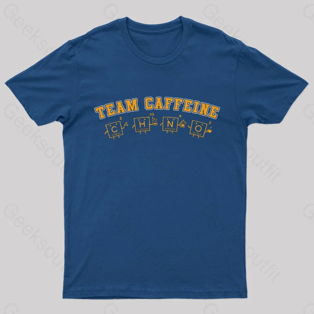Team Caffeine Geek T-Shirt Navy / S