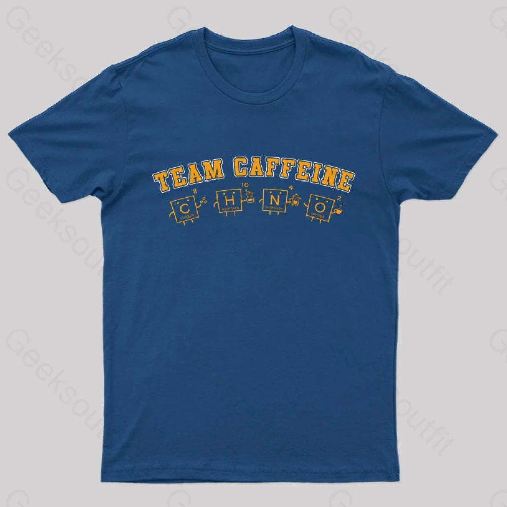 Team Caffeine Geek T-Shirt Navy / S