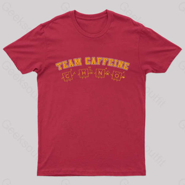 Team Caffeine Geek T-Shirt Red / S