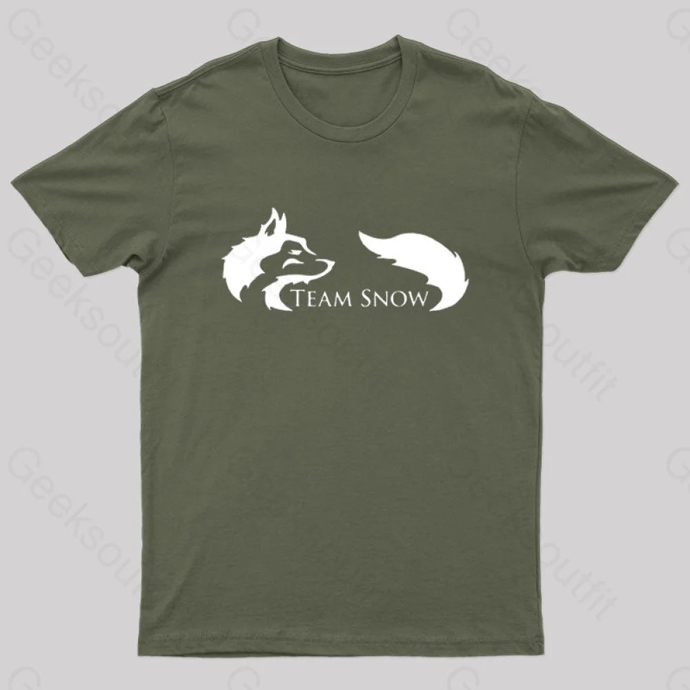 Team Snow Geek T-Shirt Army Green / S