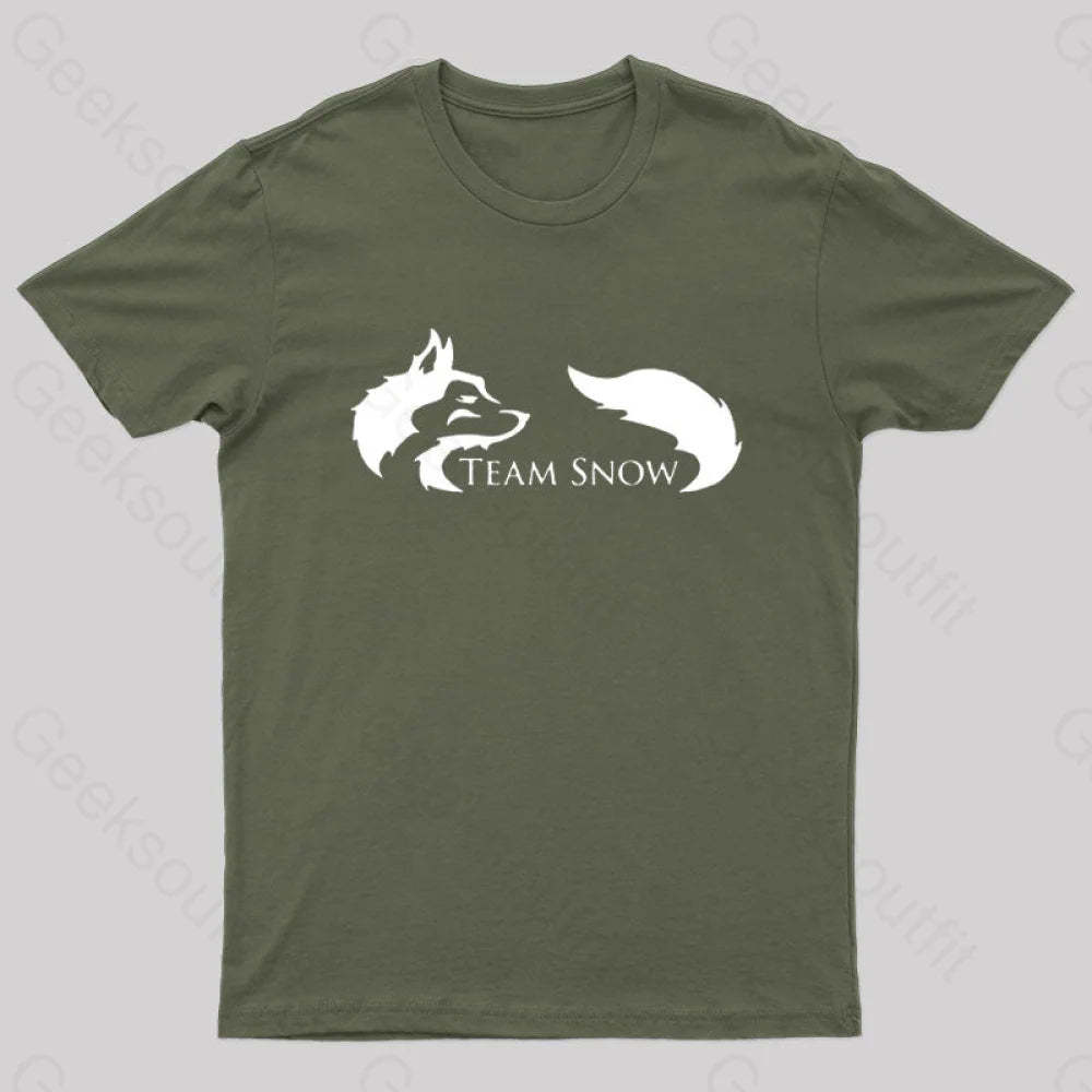 Team Snow Geek T-Shirt Army Green / S