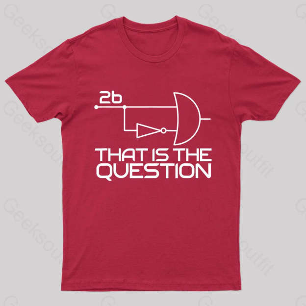 That Is The Question Nerd T-Shirt Red / S