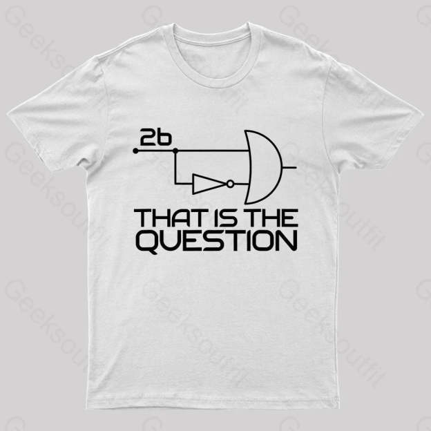 That Is The Question Nerd T-Shirt White / S