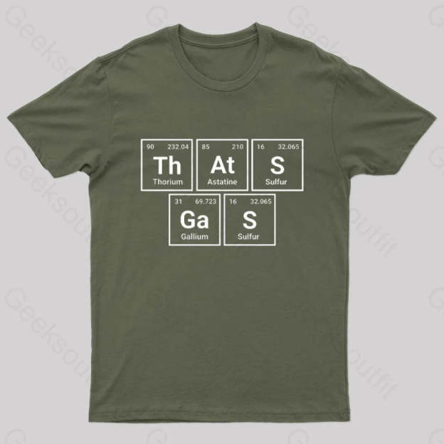 That’s Gas Nerd T-Shirt Army Green / S