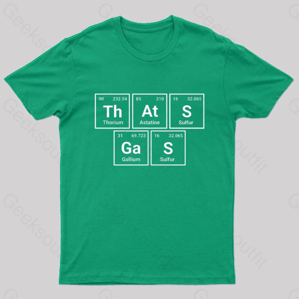 That’s Gas Nerd T-Shirt Green / S
